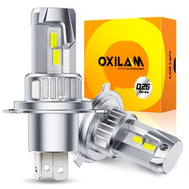 OXILAM H4 9003 HB2 Fog Bulbs, 20000LM 600% Brighter, 6500K Cool White, Plug and Play, Canbus Ready, 1:1 Mini Size Design, Long-Lasting 60,000+ Hour Lifespan, Pack of 2