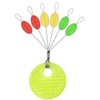 Drchoer 150Pcs Fishing Rubber Bobber Beads Stopper, 6 in 1