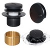 Toe-Kick Bathtub Trim Kit, Matte Black Bathtub Drain, Includes Dual-Hole