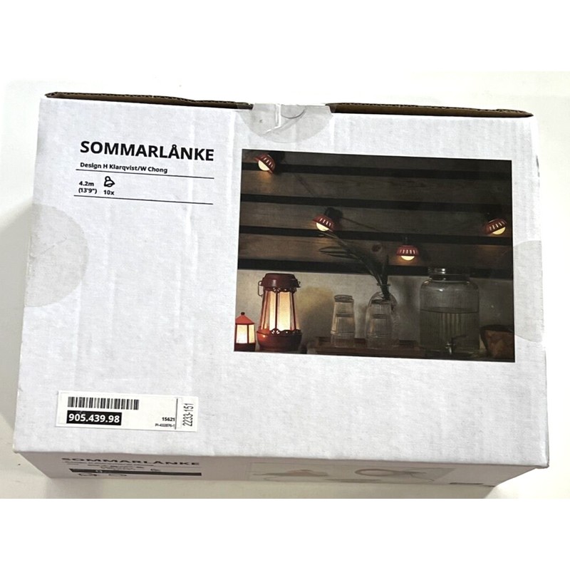 IKEA New IKEA SOMMARLANKE Led String Light with 10 Bulbs