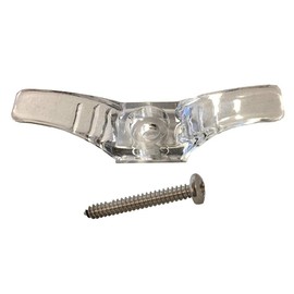 Blind Cord Cleats Clear with Screws. for Window Blind Shade String - Child Safety (8)