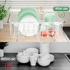 Fanbsy Dish Drying Rack in Sink, Extendable Stainless Steel Dish