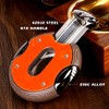 KEENSUN Round G10 V-Cut Cigar Cutter (Orange),60 Ring Gauge, Ergonomic