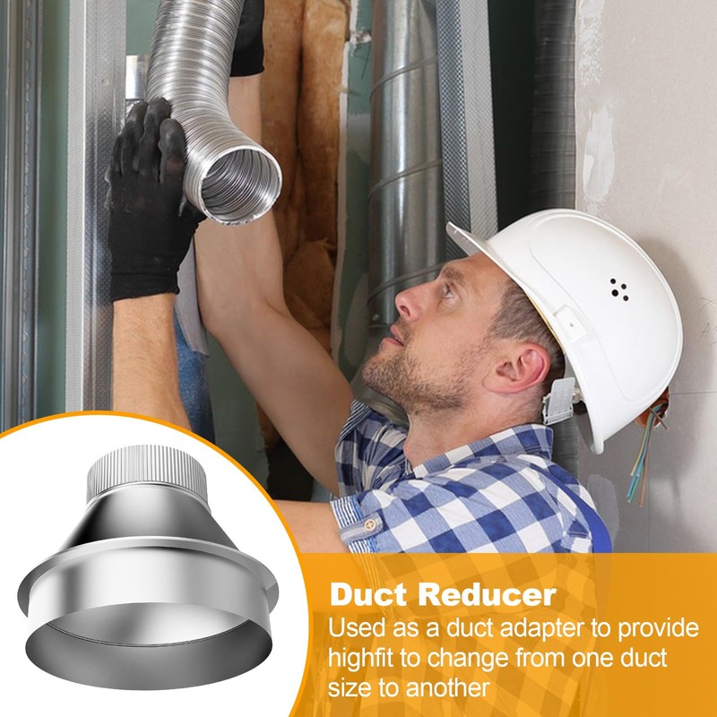 4" to 3"Round Duct Reducer Crimp Enlargement Adapter for Ventilation