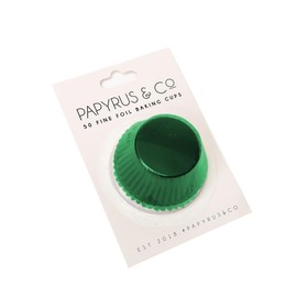Papyrus Medium Foil Baking Cup 50-Pieces, 44 mm Size, Green