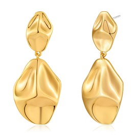 LILIE&WHITE Gold Earrings for Women Hypoallergenic Earrings Statement Trendy Drop Earrings Fashion Dangle Earrings Gifts for Women