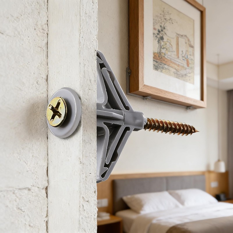 Hollow Wall Anchors for Drywall, Plastic Butterfly Kit with Screws,