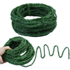 6Rolls 18Ft Christmas Miniature Artificial Pine Garlands Thin Wired Mini Greenery Pine Roping Garland Easy Shaped for Dollhouse Christmas Party Decoration Crafts Holiday Indoor Outdoor Decor