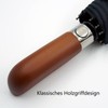 RLXMARTD Wooden Handle Umbrella Black Large Windproof Double Layer Umbrella,