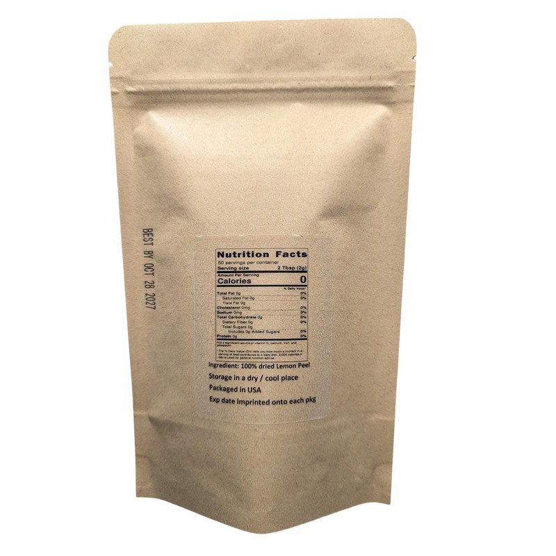 Nature Tea Lemon Peel - Dried Lemon Peel Cut from