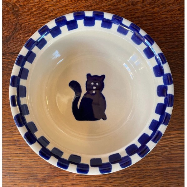 Castlemere Cat Bowl Food Water 6" Wide 2.5" Deep Stoneware