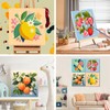 cviokrdu 4 Pack Framed Paint by Numbers Kit for Adults,Fruit
