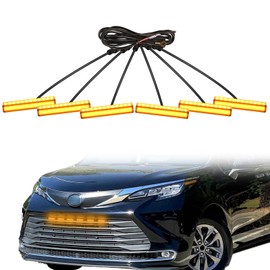 Led Fog Lights Fit For Toyota Sienna LE XLE XSE Limited Platinum 2021 2022 2023 2024 Warm Amber Fog Lights Assembly (FOG LED- 2)