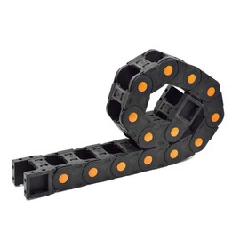 Plastic Drag Chain Cable Carrier Open Type with End Connectors R75 35 x 50mm L1000mm for Electrical CNC Router Machines