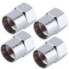 4 x Chrome Hex Dust Caps | Fit Onto Any