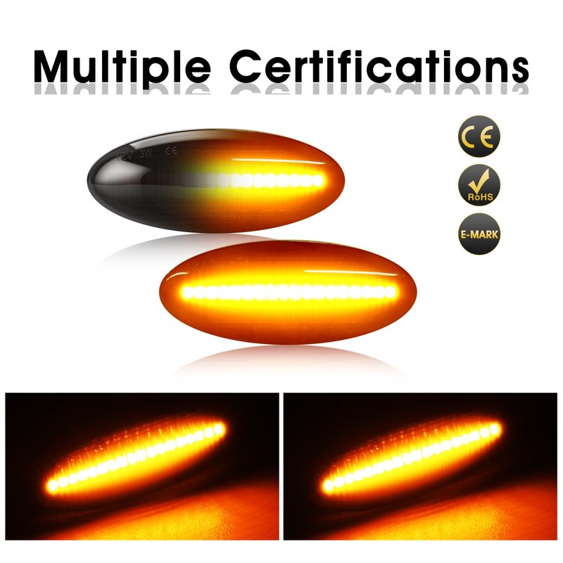 WinPower Side Indicator Lights Side Marker Lights Compatible with Nissan