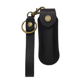 Genuine Leather Cover for Nail Clippers, Genuine Leather Case for Nail Clippers, Nail Clippers Storage Case, Sold as Case Only, Key Ring Included, Nascan (Black)