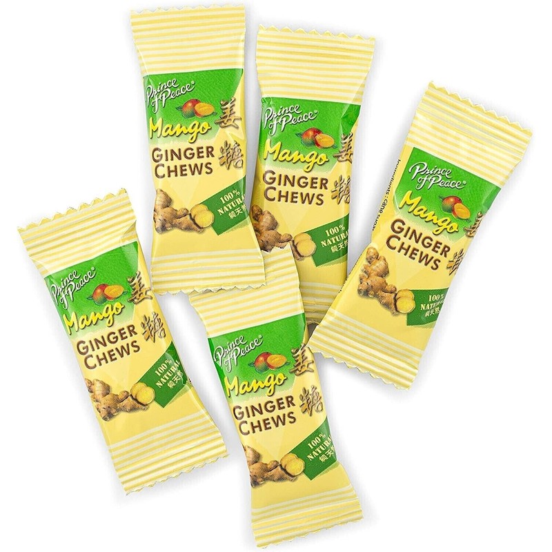 Prince of Peace Ginger Chews Candy with Mango 4oz(Pack of