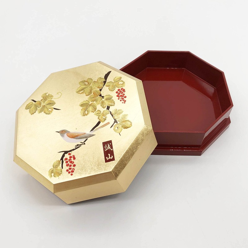 まえじゅう漆器 金華 八角小箱 3V-381