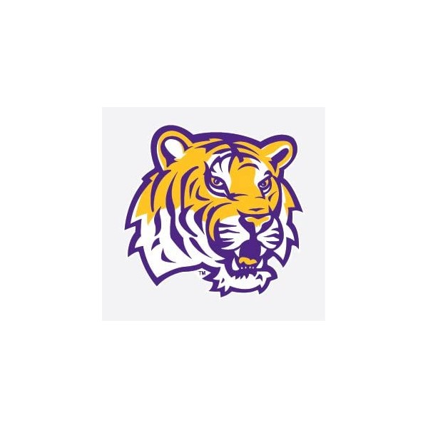 LSU Tigers TIGER HEAD Mascot Logo 6" Vinyl Decal Car Truck Sticker