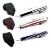 Wedding Tie Clips For Men/Black Blue Red Enamel 2 Inch
