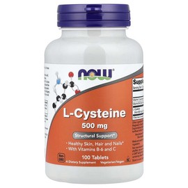 NOW Foods, L-Cysteine, 500mg, 100 Tablets / NOW Foods (나우푸드), L-시스테인, 500mg, 100정