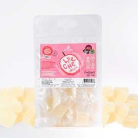 CHEW GREEN Lychee Bliss Gummies 7 oz (200g) Thai Natural Gummy Chewy Candy | Thai Fruit Dessert, Delicate, Plant-Based, Chewy Texture, No Artificial Color Fruit, (Pack1)