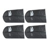 4pcs Garment Bags Waterproof Dustproof Thickened Suit Bag with Transparent