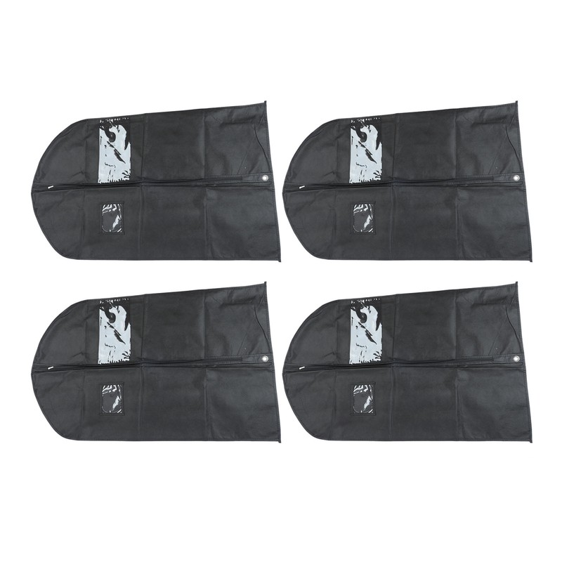 4pcs Garment Bags Waterproof Dustproof Thickened Suit Bag with Transparent