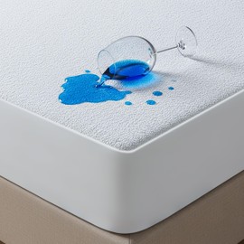 Waterproof Mattress Protector Double Bed 135 x 190 cm, Fits Up to 40 cm Deep Mattresses, Premium Terry Mattress Protector by Utopia Bedding
