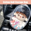 Transparent Doll Bag Protective Case with Small Soft Ball, 17