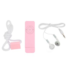 Compact and Portable MP3 Player, Lossless Sound, Supports Up to 64GB for Students Traveling (Pink)