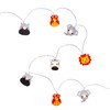 Lights4fun 16er LED Safari Lichterkette mit Filz Motiven Kinderzimmer Timer