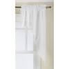 Lorraine Home Fashions Cenefa con Cinta para la Varilla, Blanco,