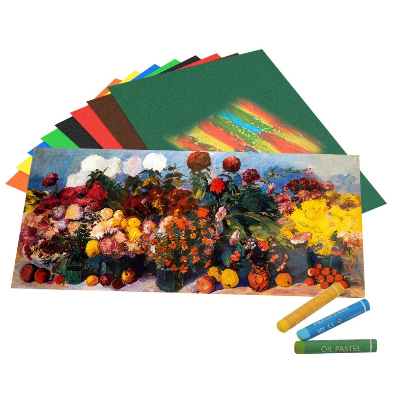 PATIKIL Yellow Green Oil Pastel Set of 12 for Artist