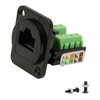 QIANRENON RJ45/8P8C Cat5E Screw Terminal Adapter Keystone Jack,D-Type Modular Panel