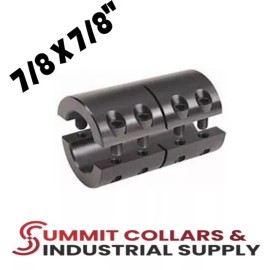 SUMMIT COLLARS 2CC-087-087, 7/8" ID, Rigid Shaft Coupling, Double Split (qty 1)
