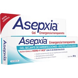 ASEPXIA Gel de Emergencia Transparente, Gel secante de imperfecciones de efecto localizado, ayuda a disminuir la rojez sin irritar, Destapa poros y no mancha, Tubo con 28g