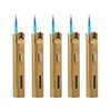 5 Pack Butane Torch Lighter Jet Flame Lockable Portable Adjustable