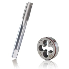 MCSDFN M8 x 0.75 Metric Tap and Die Set, M8 x 0.75mm High-speed Steel Machine Tap and Die Set, Right Hand Thread Tap and Round Thread Die