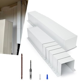 TOPOWN Metal HVAC Lines Cover for Central Air Conditioner 4x4"x8.5ft Metal Line Set Cover Kit for Mini Split Line Set Cover for Central Air Conditioner & Heat Pump Heating Cooling