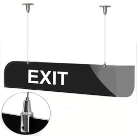 OTTFF 4Pcs 2mm x 6.5 ft Ceiling Sign Hanger Advertising Glass Arcylic Board Display Metal Clamp Picture LED Panel Light Hanging Suspension Cables Hangers Hardware Stainless Steel Wire,Supports 66 IB