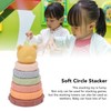 6 Pcs Soft Sensory Stacking Circle Toys with Bear Stacker