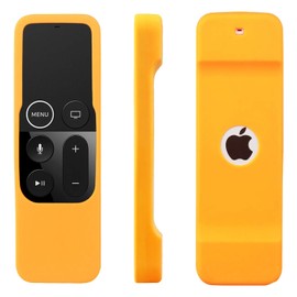 Remote Sleeve Case Compatible with Apple TV 4K 4th Generation Remote Control, Pinowu Silicone Lightweight Shockproof Skin Case forTV 4K Siri Remote Control (2pcs:Orange and Turquoise)