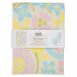Earth Greetings Organic Cotton Tea Towel - Spring Gully