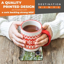 Great Coasters (Set of 2) Square/Glossy Quality Coasters/Tabletop Protection for Any Table Type - Balinese Cat in Tree Blue Eyes #15812