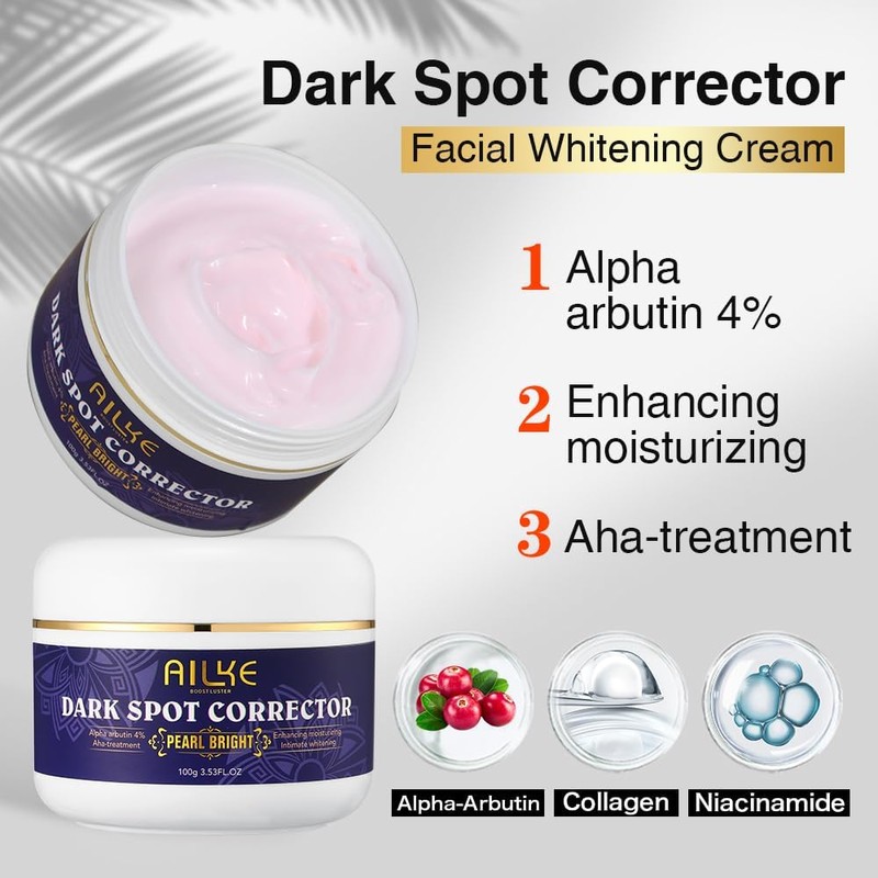 AILKE Dark Spot Corrector Pearl Bright Cream, Lightening Skin, Reduce