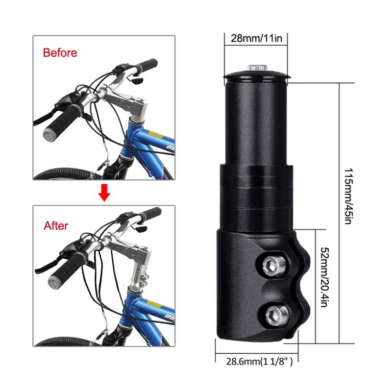 PLATT Bicycle Fork Stem Extender Aluminum Alloy MTB Bike Stem