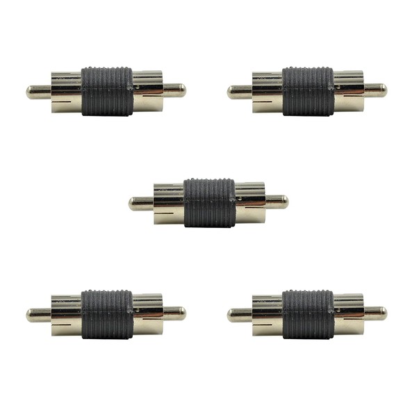 TAODAN 5PCS RCA Adapter RCA Male to Male Coupler Audio