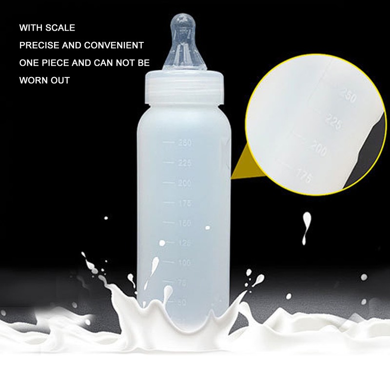 10pcs Small Animal Feeding Bottle Soft Silicone Nipple Thickened Pet
